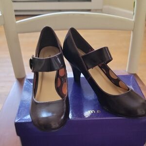 Madden Girl Brown Mary Jane Heels with Strap